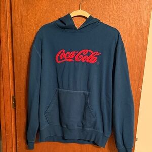 Coca Cola Red Logo Blue Hoodie